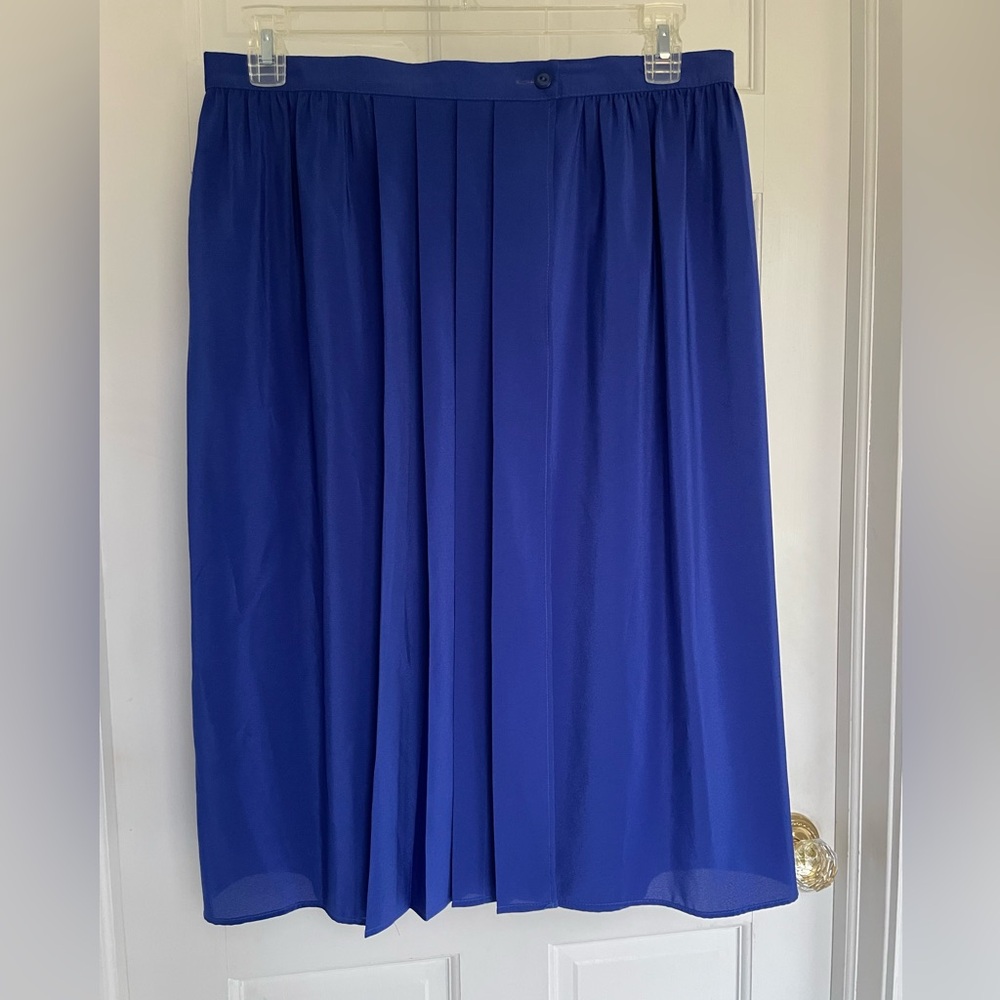 Chic Royal Blue A-Line Skirt by St Michael